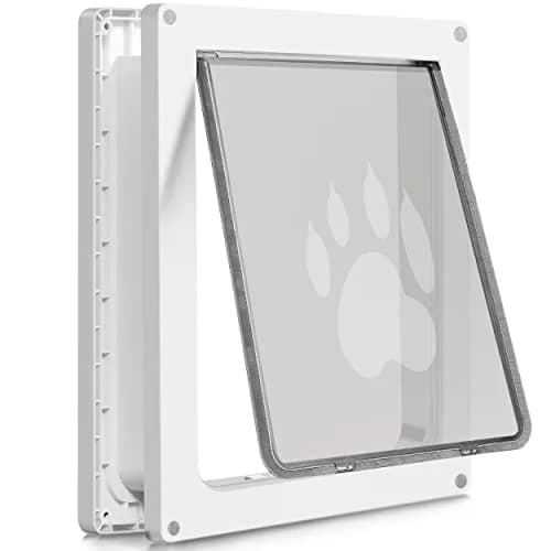 CEESC Large Dog Door, 11.75"x16.5" Flap, Up to 80 lbs, Weatherproof, Durable, White thumbnail 1