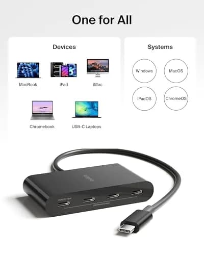 Belkin 4-Port USB-C Hub 10Gbps 100W PD | MacBook, iPad, PC Compatible thumbnail 6