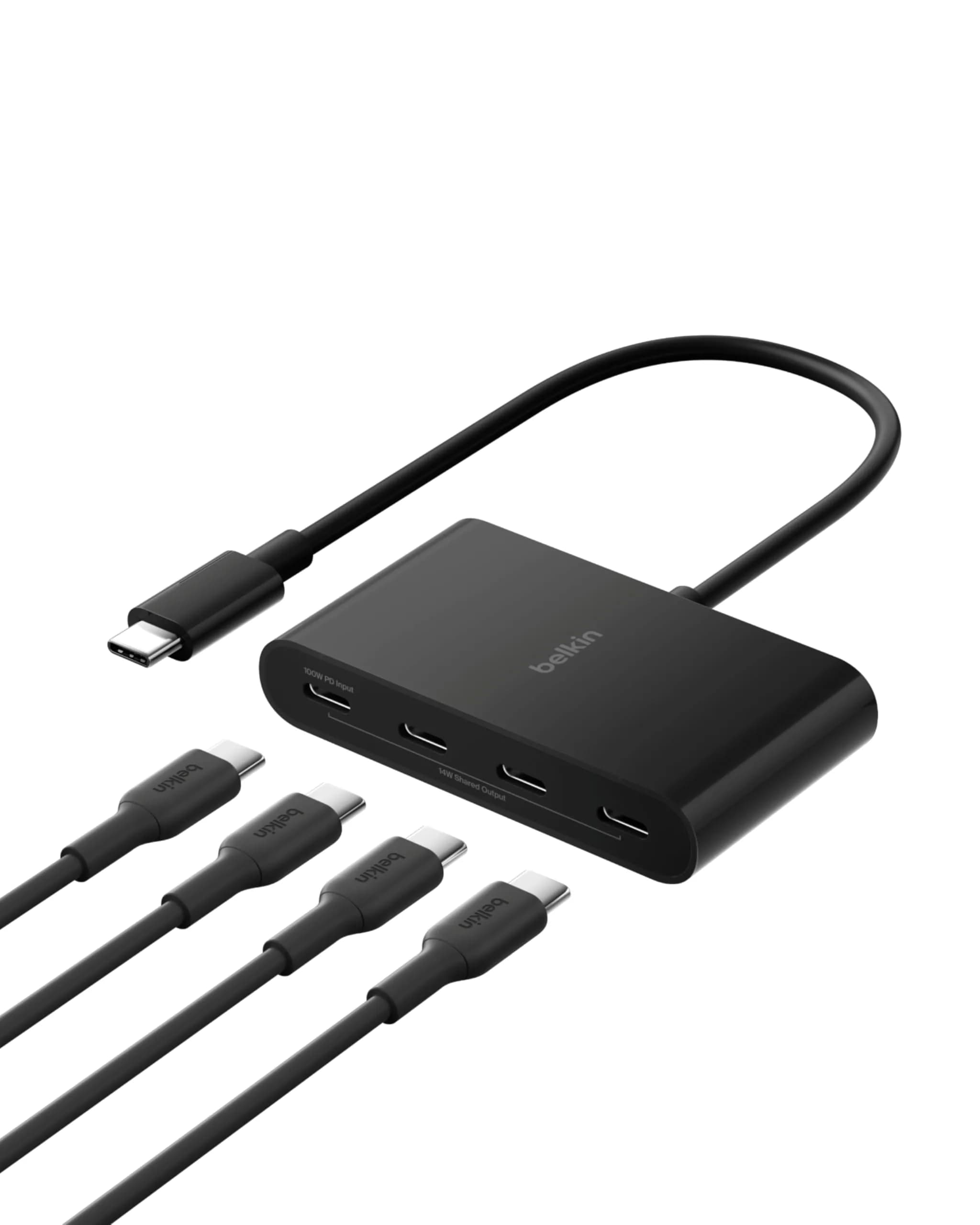 Belkin 4-Port USB-C Hub 10Gbps 100W PD | MacBook, iPad, PC Compatible - main product image