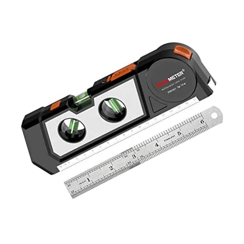 Ayitam 4-in-1 Laser Level Line Tool with Tape Ruler & Ruler Base, 21.6cm (8.5in) | Measures in Imperial & Metric thumbnail 3
