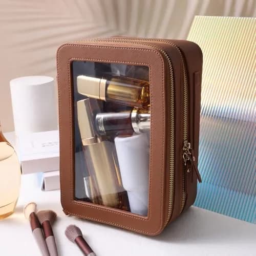 SANHECUN Clear Travel Toiletry Bag 22.86cm x 15.24cm x 10.67cm | TSA Compliant Makeup Organizer thumbnail 4