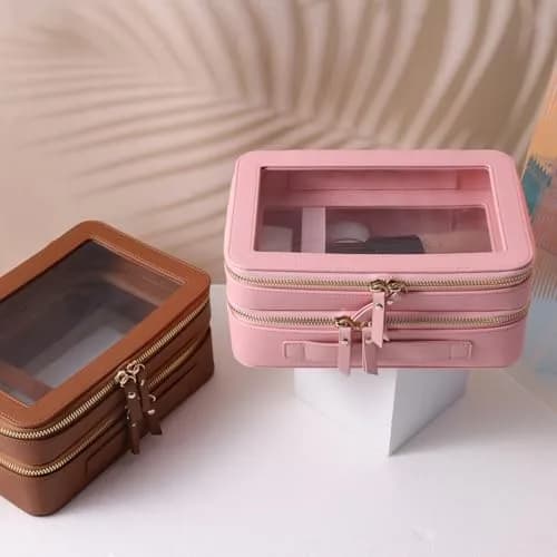 SANHECUN Clear Travel Toiletry Bag 22.86cm x 15.24cm x 10.67cm | TSA Compliant Makeup Organizer thumbnail 5