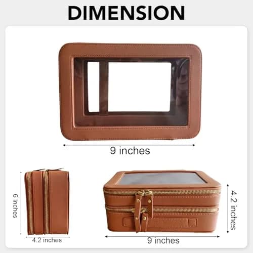 SANHECUN Clear Travel Toiletry Bag 22.86cm x 15.24cm x 10.67cm | TSA Compliant Makeup Organizer thumbnail 6