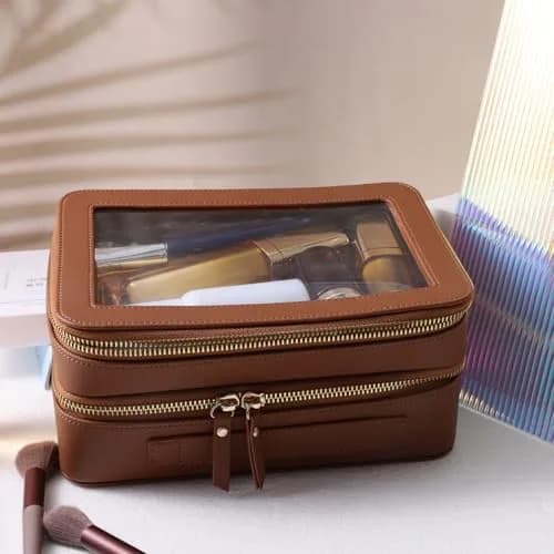 SANHECUN Clear Travel Toiletry Bag 22.86cm x 15.24cm x 10.67cm | TSA Compliant Makeup Organizer thumbnail 3
