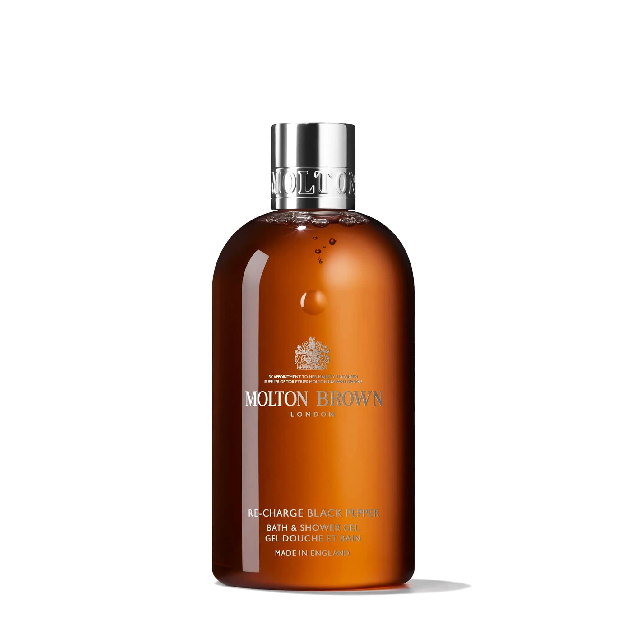 Molton Brown Re-Charge Black Pepper Body Wash 299ml (10 fl. oz.) | Award-Winning Woody-Citrus Energising Fusion - main product image