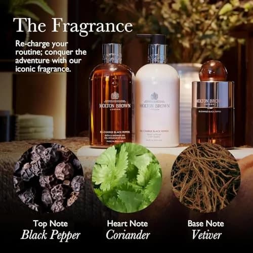 Molton Brown Re-Charge Black Pepper Body Wash 299ml (10 fl. oz.) | Award-Winning Woody-Citrus Energising Fusion thumbnail 3
