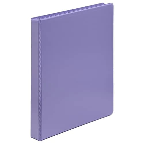 Samsill 2.5cm (1 Inch) 3 Ring Binder with Clear View Cover, Lilac | Recycled Chipboard - view 3
