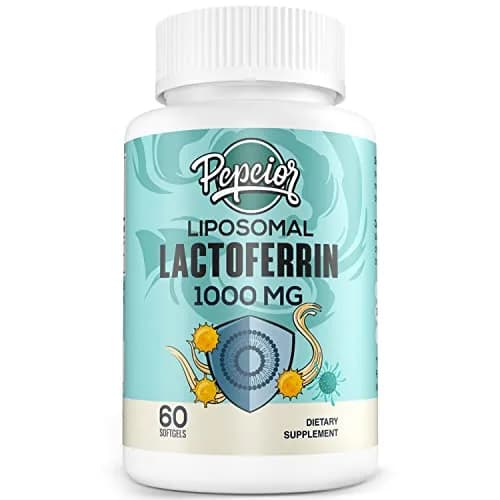 Pepeior Liposomal Bovine Lactoferrin 1000 mg | Higher Absorption for Iron & Immunity (100-120c) thumbnail 8