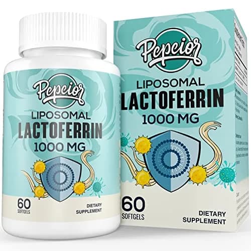Pepeior Liposomal Bovine Lactoferrin 1000 mg | Higher Absorption for Iron & Immunity (100-120c) thumbnail 9