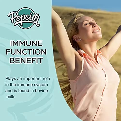 Pepeior Liposomal Bovine Lactoferrin 1000 mg | Higher Absorption for Iron & Immunity (100-120c) thumbnail 3