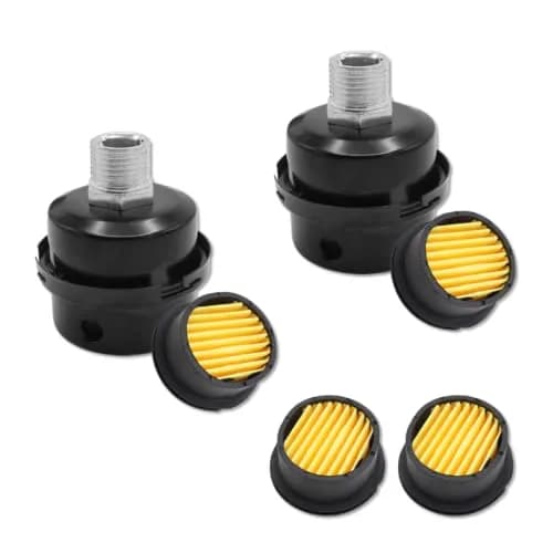 Joyangy 2-Pack 1/2" G (BSP Parallel) 20mm Air Compressor Intake Filter Muffler | Noise Reduction & Dust Blocking thumbnail 1
