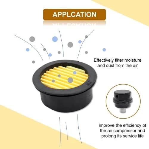Joyangy 6-Pack Air Compressor Silencer Filter Replacement Elements 59mm x 50mm x 24mm | Universal Fit for Oil-less Compressors thumbnail 5