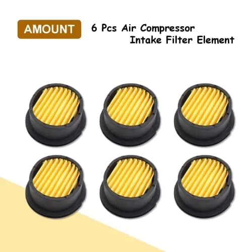 Joyangy 6-Pack Air Compressor Silencer Filter Replacement Elements 59mm x 50mm x 24mm | Universal Fit for Oil-less Compressors thumbnail 6