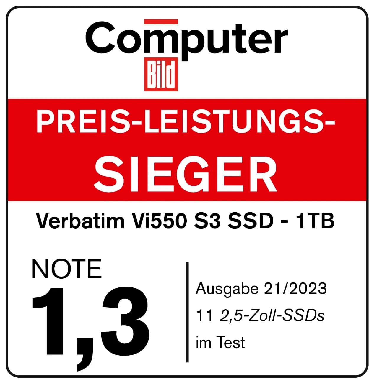 Verbatim Vi550 2TB Internal SSD SATA III 2.5-inch | 550 MB/s Read, 500 MB/s Write - view 6