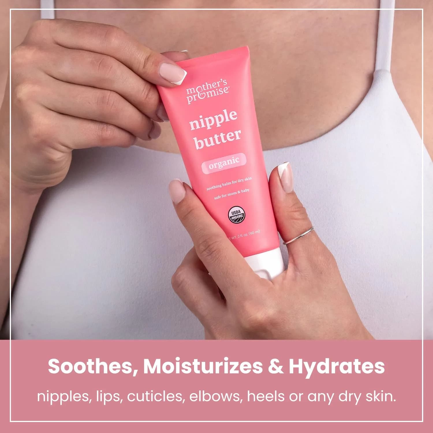 Mother's Promise Organic Nipple Butter 2 Fl Oz (Pack of 2) | USDA Certified Lanolin-Free Balm for Breastfeeding Moms & Babies - view 6