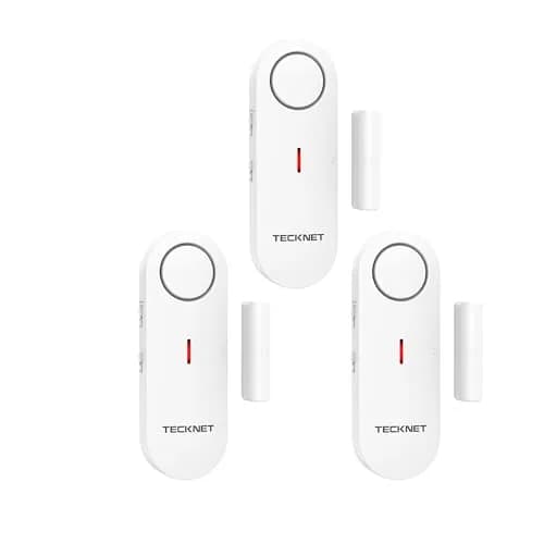 TECKNET Door Alarms for Kids Safety 3 Pack | Wireless Window & Door Security with 3-Level Volume thumbnail 1