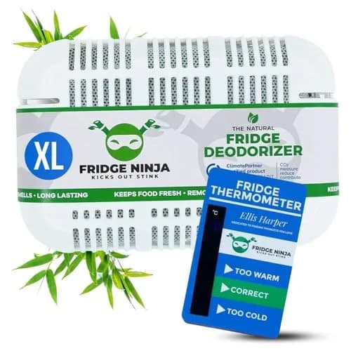 Ellis Harper Fridge Ninja XL Pack Refrigerator Deodorizer | Bamboo Charcoal Odor Eliminator (1 Count) thumbnail 1