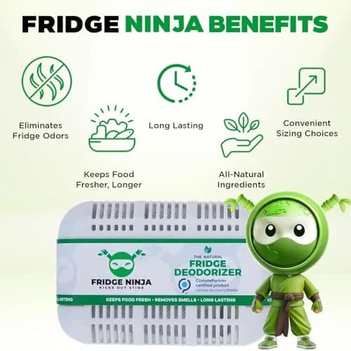 Ellis Harper Fridge Ninja XL Pack Refrigerator Deodorizer | Bamboo Charcoal Odor Eliminator (1 Count) thumbnail 8