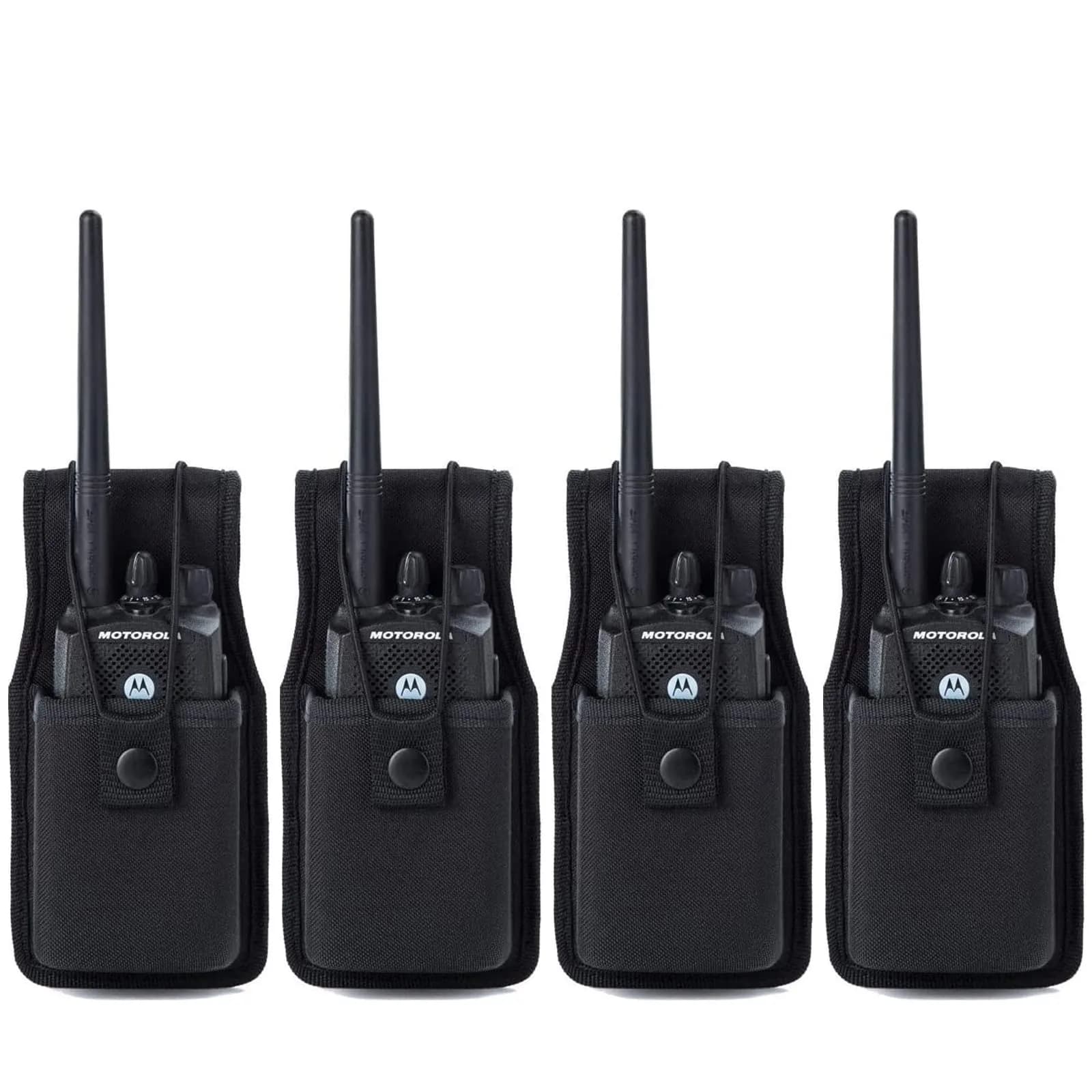 LUITON Universal Radio Case 4-Pack | Tactical Nylon Holster with Belt Clip for Motorola MT500, MT1000, MTS2000 & Similar Models - main product image