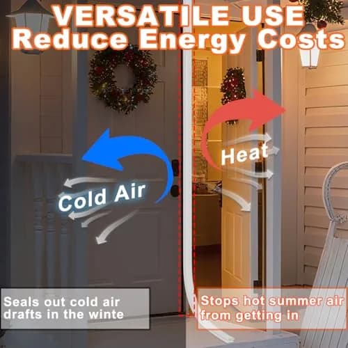 pundin White D-Shape Weather Stripping Seal 7m (23ft) | Blocks Drafts, Noise, and Dust thumbnail 6