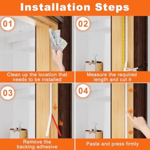pundin White D-Shape Weather Stripping Seal 7m (23ft) | Blocks Drafts, Noise, and Dust thumbnail 8