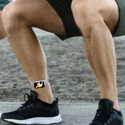 Keepamor Ankle/Arm Band Compatible with Apple Watch 49/46/45/44/42/41/40/38mm Nylon Sport Loop | Fits 7.5-16.5 inch Wrists thumbnail 5