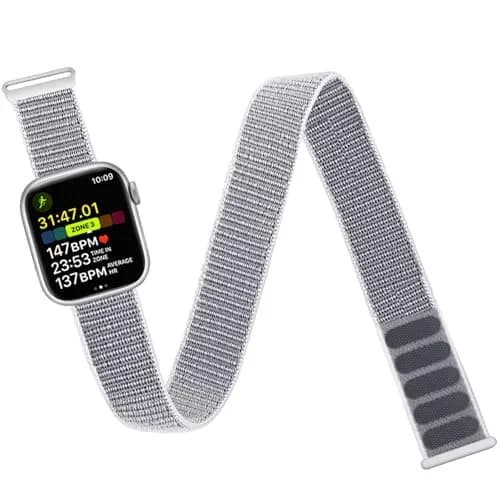 Keepamor Ankle/Arm Band Compatible with Apple Watch 49/46/45/44/42/41/40/38mm Nylon Sport Loop | Fits 7.5-16.5 inch Wrists thumbnail 1