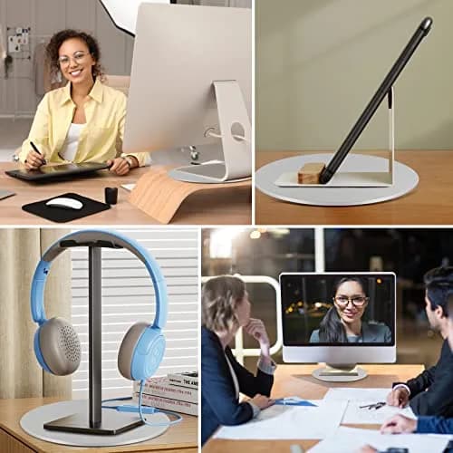 pyntop 360° Rotation Monitor Swivel Base Computer Screen Monitor Stand | Stable Aluminum Turntable for Most Monitors thumbnail 7