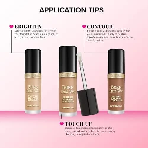 Too Faced Born This Way Super Coverage Concealer 0.45 Fl Oz | Hydrating, Full Coverage, Natural Finish thumbnail 7