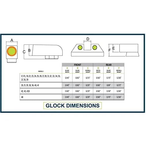 Night Fision Tritium Night Sight Set for Glock 17/19/34 | Bright, Durable & Compatible with Glock Models thumbnail 4