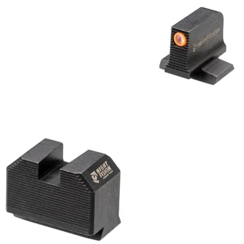 Night Fision Optics Ready Stealth .311-.402 Night Sight Set for Smith &Wesson M&P with RMR/507c/SRO, Orange Front Ring, Blank Rear Sight | Bright Tritium Aim thumbnail 4