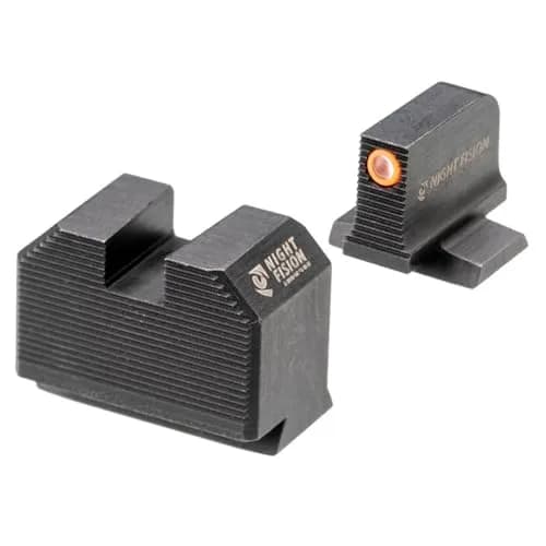 Night Fision Optics Ready Stealth .311-.402 Night Sight Set for Smith &Wesson M&P with RMR/507c/SRO, Orange Front Ring, Blank Rear Sight | Bright Tritium Aim thumbnail 2