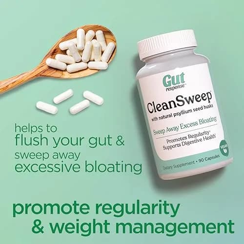 Windmill Gut Response CleanSweep Capsules Supports Digestive & Bowel Health, 90 Vegan Servings thumbnail 5