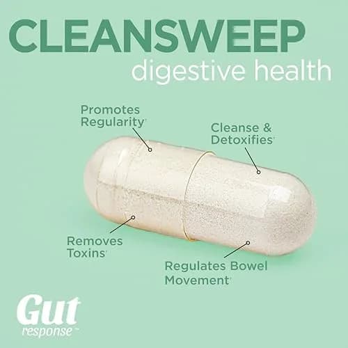 Windmill Gut Response CleanSweep Capsules Supports Digestive & Bowel Health, 90 Vegan Servings thumbnail 3