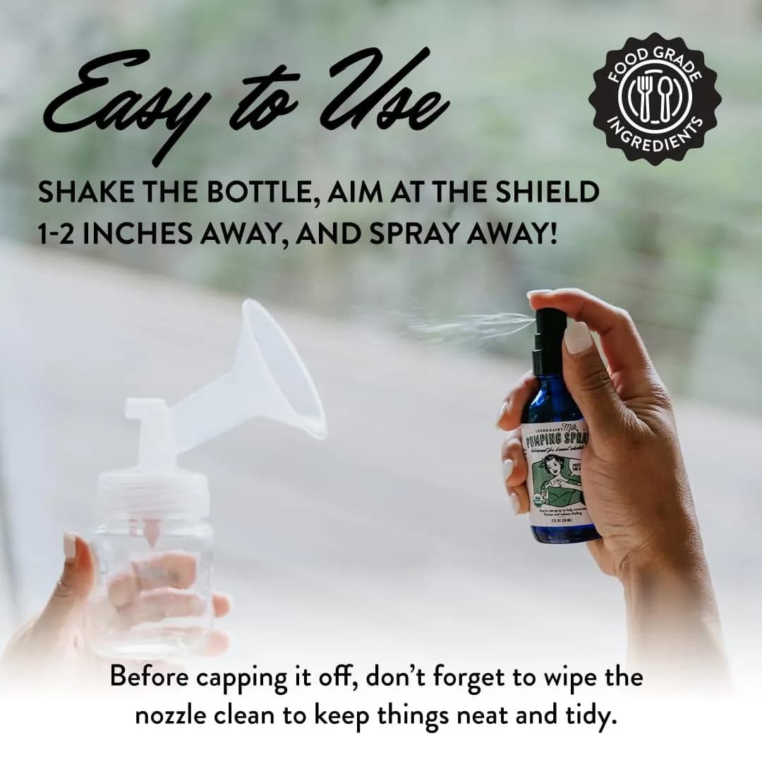 Legendairy Milk Pumping Spray 4 oz (118 ml) | Organic Lubricant for Breast Shields & Flanges - view 4