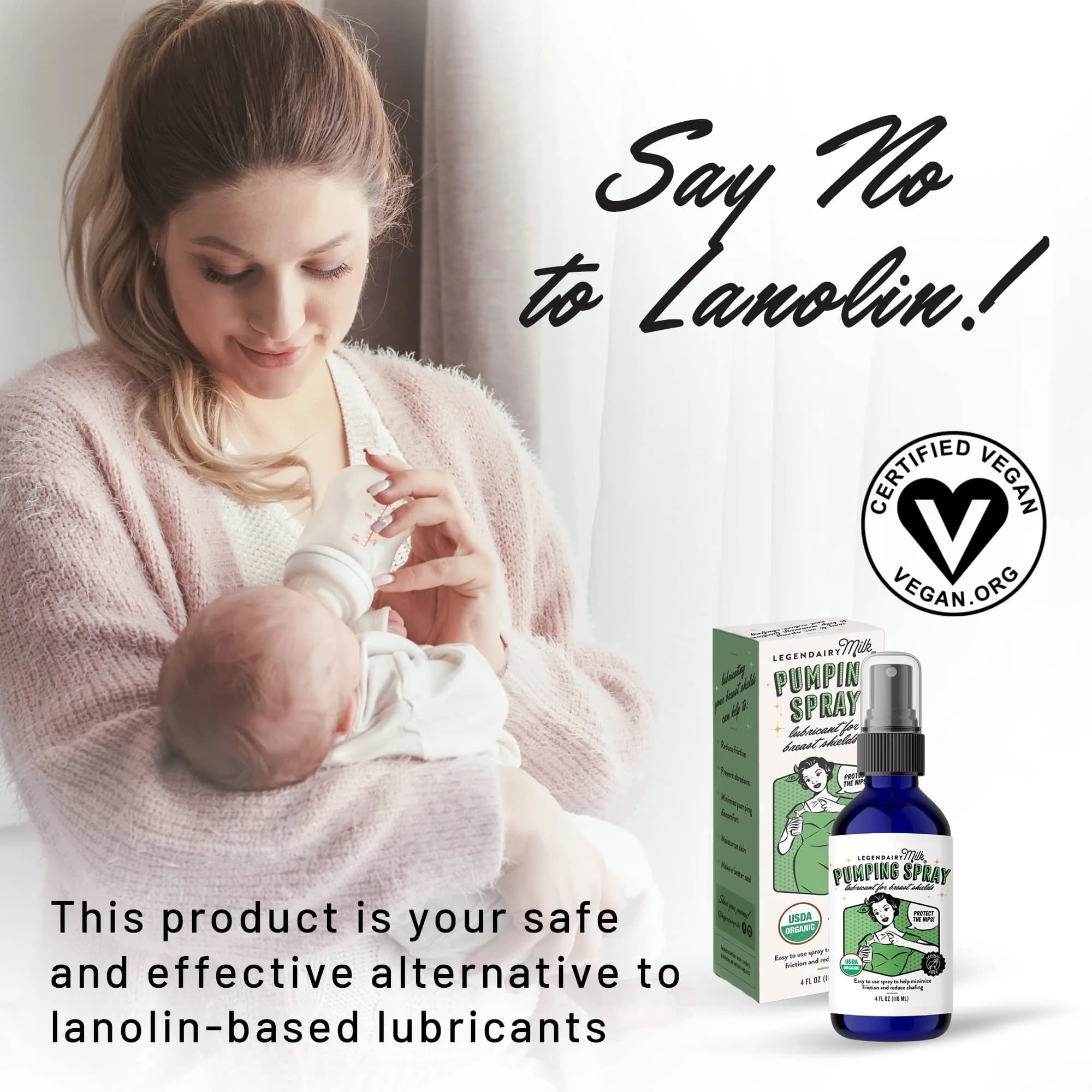 Legendairy Milk Pumping Spray 4 oz (118 ml) | Organic Lubricant for Breast Shields & Flanges - view 9
