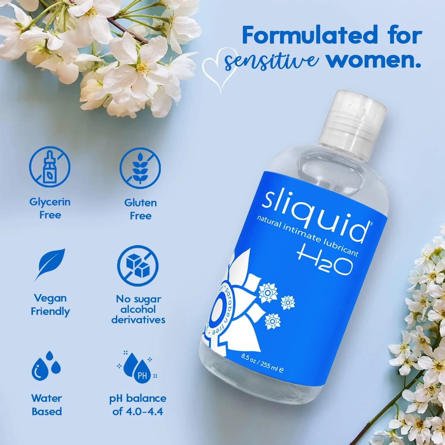Sliquid H2O Water-Based Lube Gel - 510ml (17 Fl Oz) | Natural, Unscented, Condom & Toy Safe - view 4