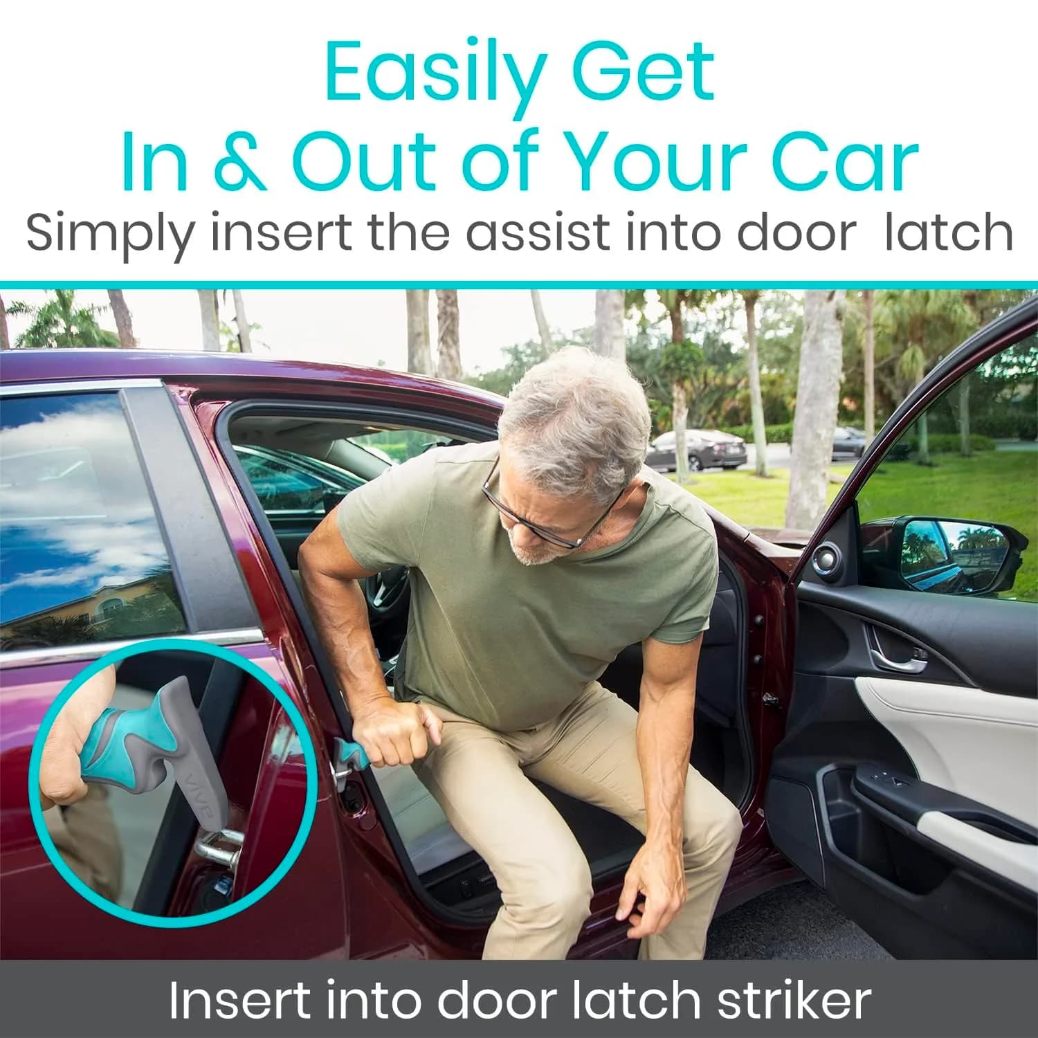 Vive Car Handle Assist for Elderly - 2 Pack | Stabilizing Support for Easy Exit - view 4