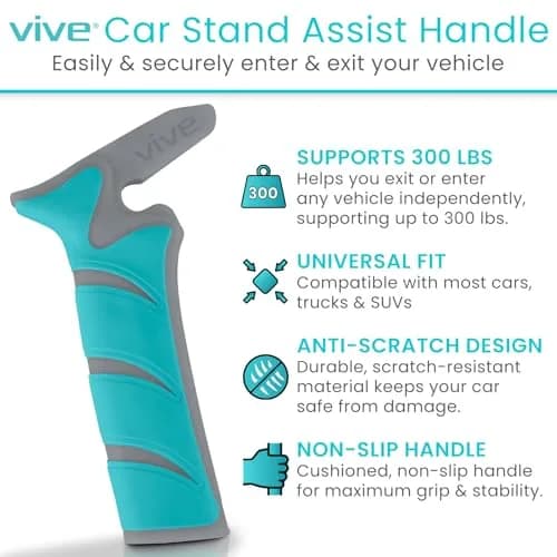 Vive Car Handle Assist for Elderly - 2 Pack | Stabilizing Support for Easy Exit thumbnail 2