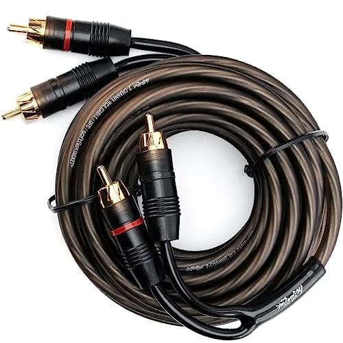 Install Link RCA Audio Cable 20ft | OFC 2-Male to 2-Male, Stereo & Subwoofer thumbnail 1