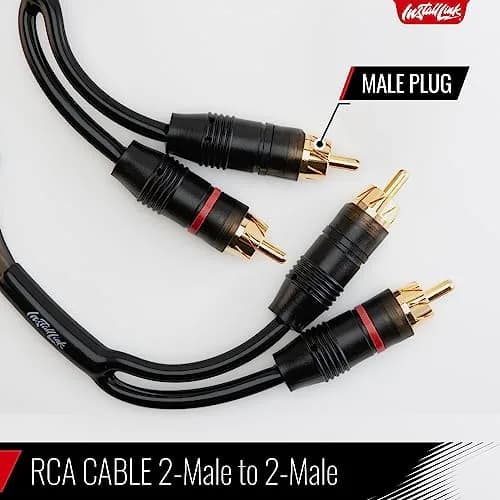 Install Link RCA Audio Cable 20ft | OFC 2-Male to 2-Male, Stereo & Subwoofer thumbnail 2