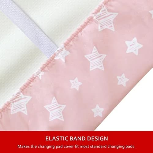 Moonsea Changing Pad Cover for Girls, Soft Unisex Diaper Change Table Sheets 4-Pack | Fits 32"x16" Contoured Pads thumbnail 3