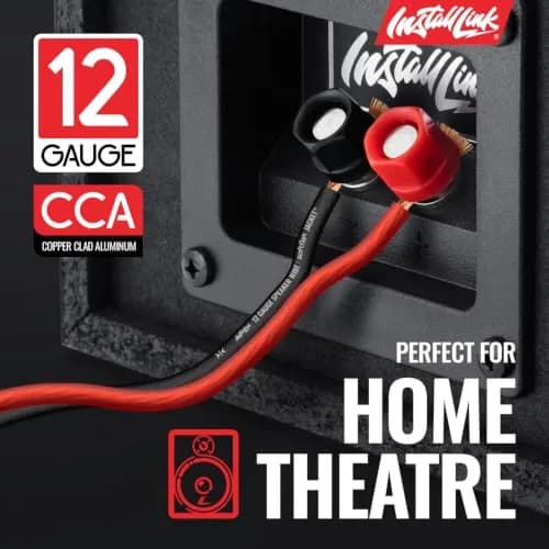 Install Link 12 AWG Gauge Speaker Wire Cable 100 Feet (30.5m) | Premium CCA for Home Theater & Car Audio thumbnail 2