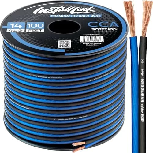 Install Link 14 AWG Gauge Speaker Wire 30.5m (100 Feet) | CCA for Home Theater & Car Audio - main product image