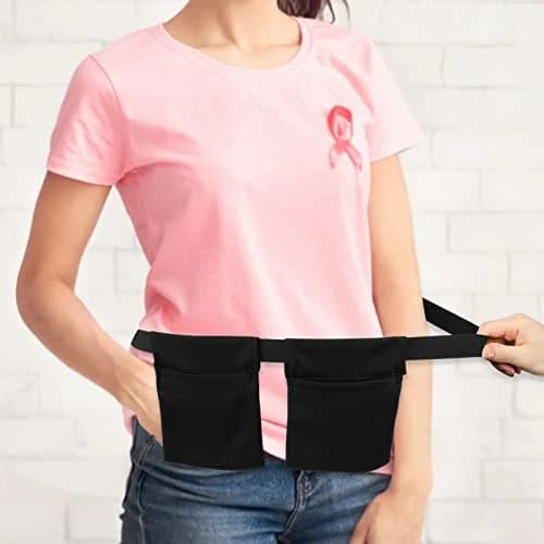 Thinp Mastectomy Drain Holder & Shower Bag Set | Adjustable Black Cloth for Post Surgery Recovery (2-Piece Set) thumbnail 6