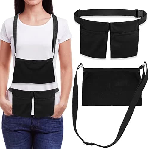 Thinp Mastectomy Drain Holder & Shower Bag Set | Adjustable Black Cloth for Post Surgery Recovery (2-Piece Set) thumbnail 1
