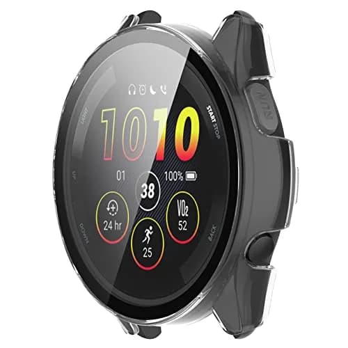 BabyValley Hard PC Case for Garmin Forerunner 265 Smartwatch | 3-Pack, Black/Blue/Clear thumbnail 6