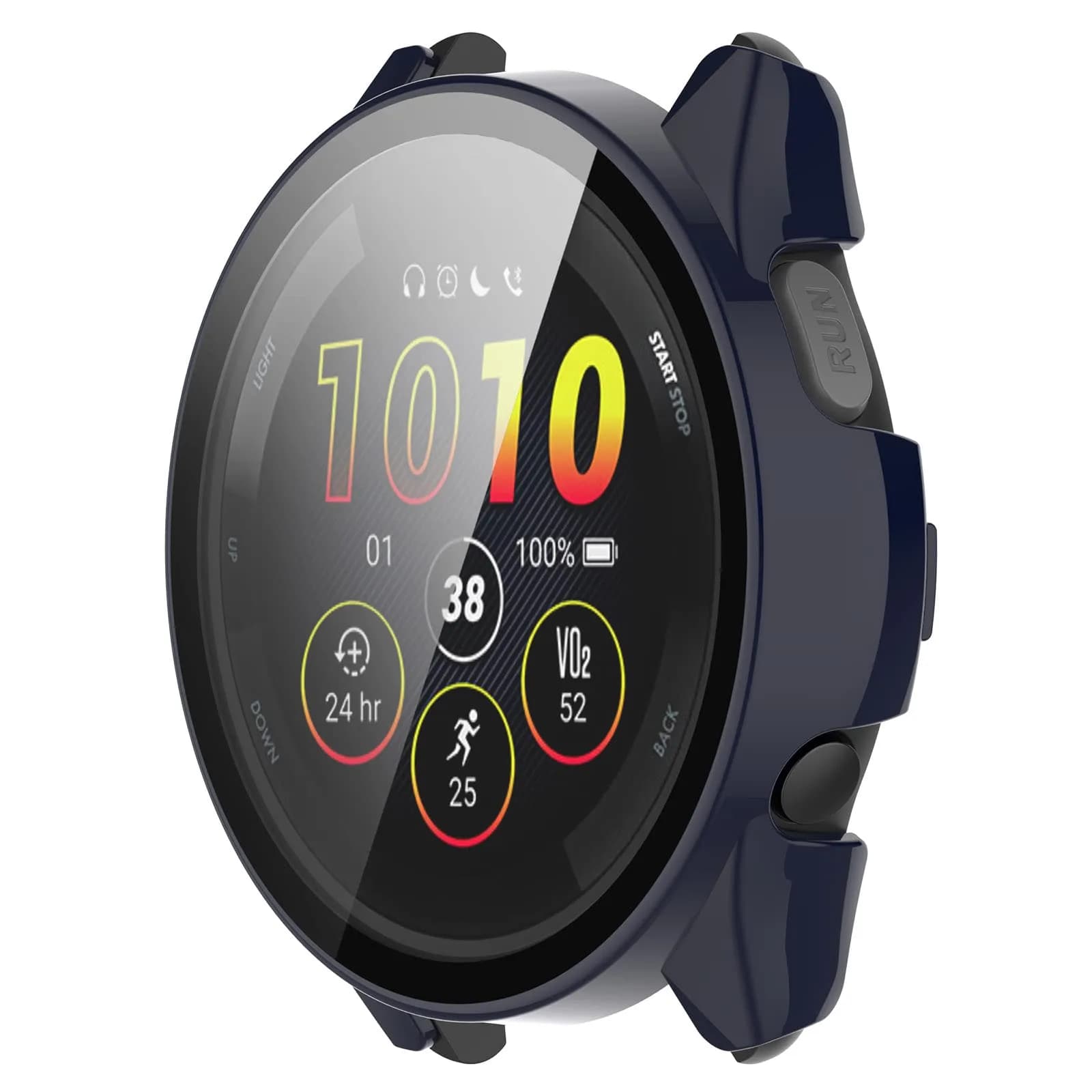 BabyValley Hard PC Case for Garmin Forerunner 265 Smartwatch | 3-Pack, Black/Blue/Clear - view 4