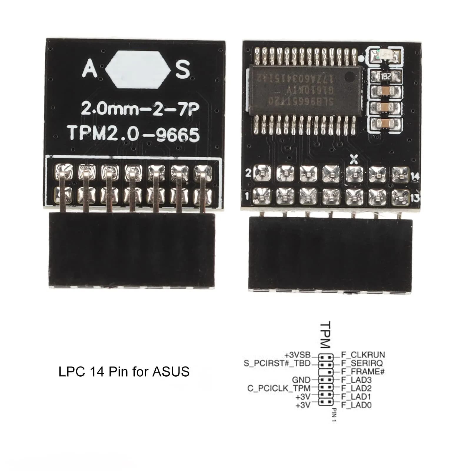 ASHATA TPM 2.0 Module 14-Pin System for Intel & AMD Motherboards | Security Chip for Windows 11 - view 4