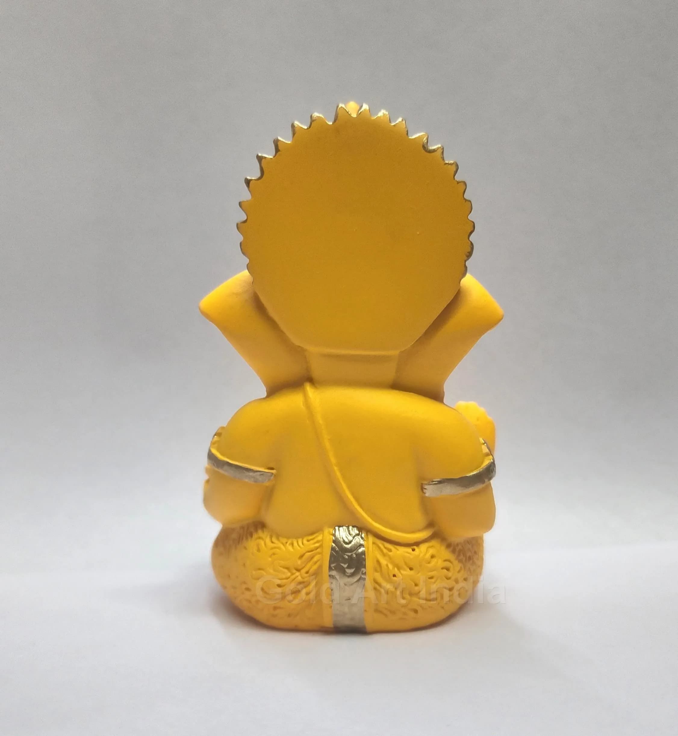 Gold Art India Mango Terracotta Ganesha Idol 8.9 cm (3.5 Inches) | Perfect for Car Dashboard & Home Decor - view 3